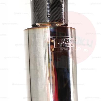 Escape Alto Flujo HKS 1 Salida 2" a 3.5" Punta Carbono Forjado