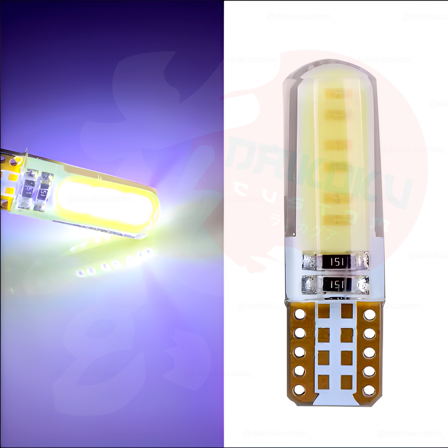 1 Ampolleta Led T10 Silicona Grande Colores