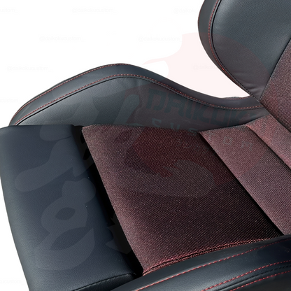 Butacas X2 (Par) Bride Eco Cuero Reclinables Tapiz Rojo Cobra