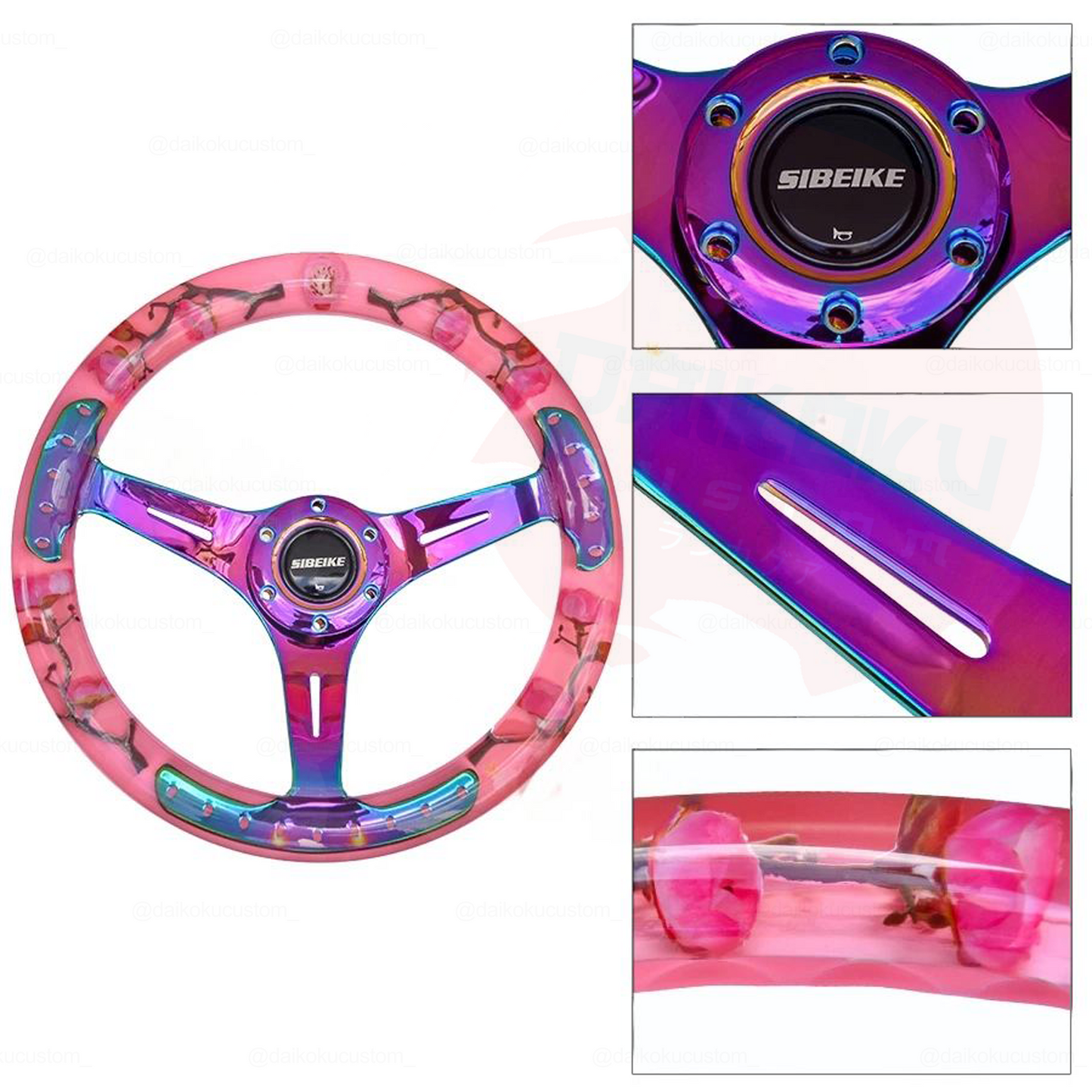 Volante Deportivo Sakura Tornasol Rosado