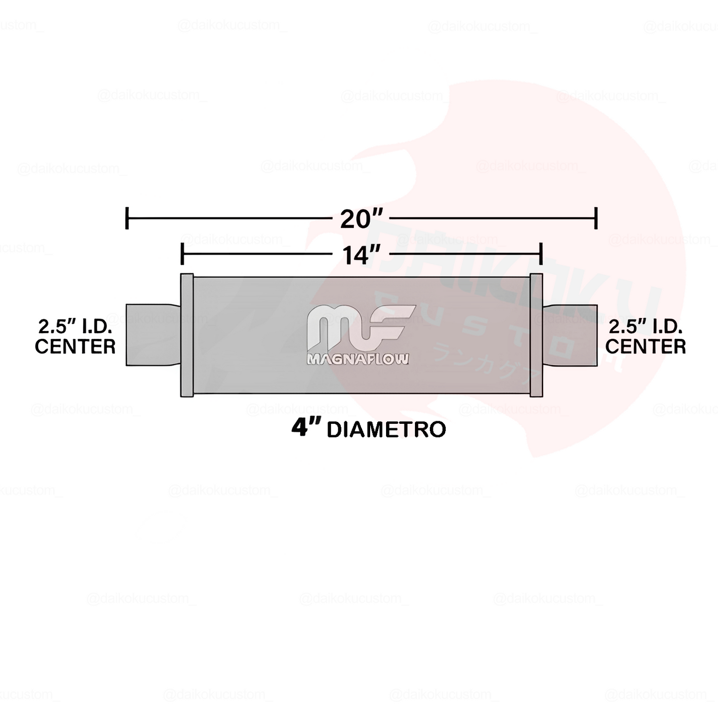 Pre Silenciador Escape MagnaFlow 2.5" a 2.5"
