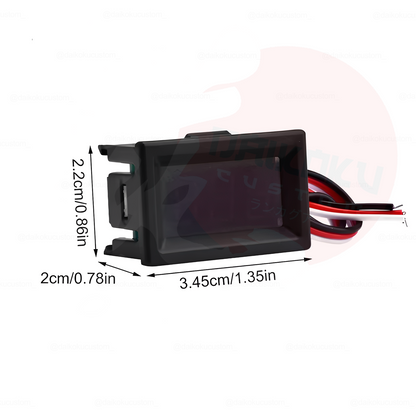 Voltimetro Medidor Led 0-30v Digital 3 Bit Embutido
