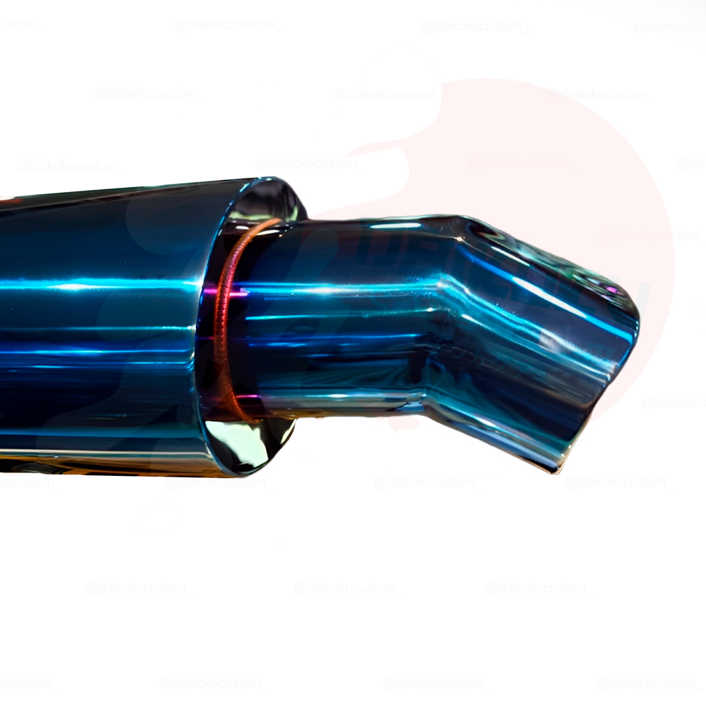 Escape Alto Flujo Azul Ionizado Completo 1 Salida 2.5" a 5.5" Boca Pato