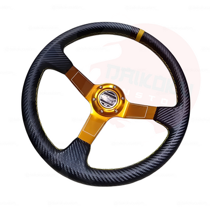 Volante Deportivo Eco Concavo Carbono 1 Linea Colores