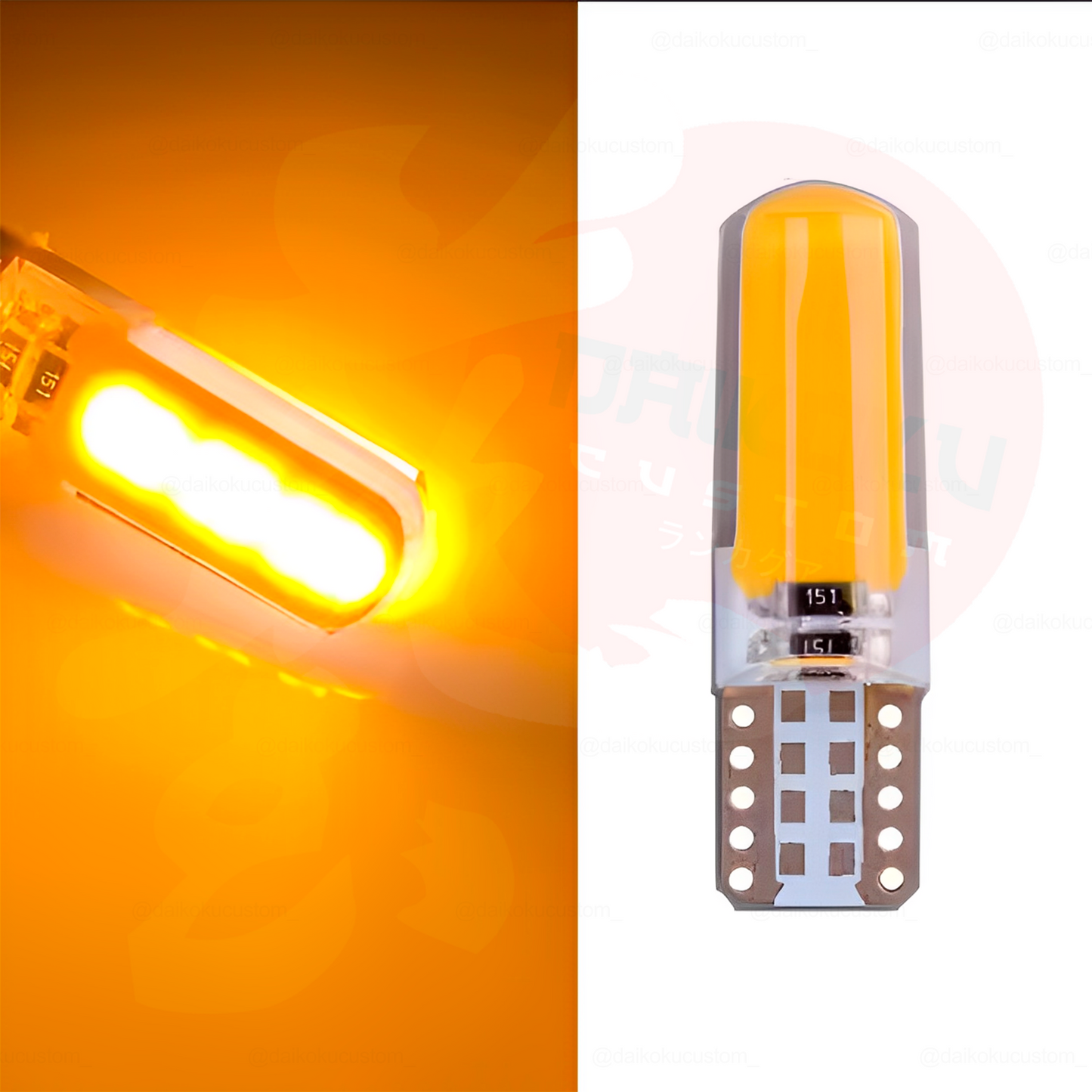 1 Ampolleta Led T10 Silicona Grande Colores