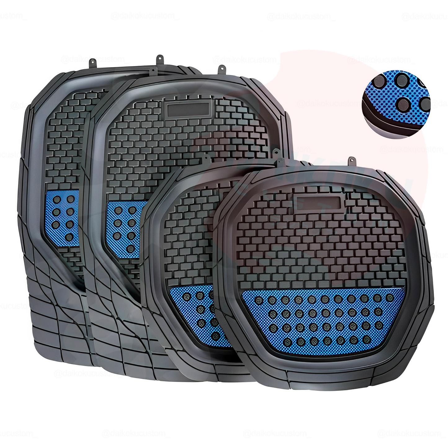 Cubre Piso Goma 5pcs Centro Colores