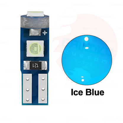 1 Ampolleta Led T5 Punta Redonda De 3 Led Colores