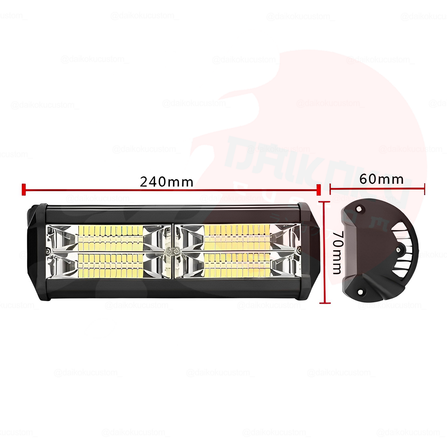 Mini Barra Led X2 (Par) 144w Doble Expansion Neblinero 24cm