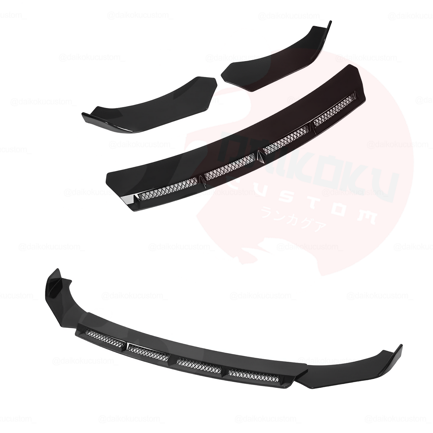 Lip 3 Piezas Parachoque Delg. Regulable Borde Color Malla Universal