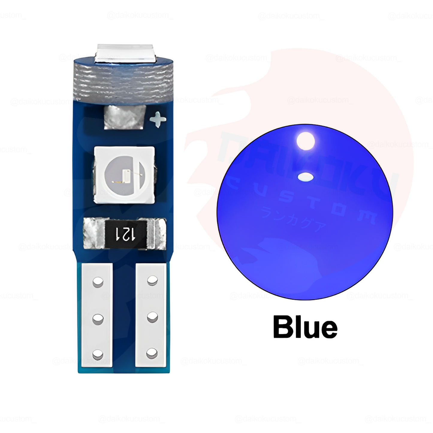 1 Ampolleta Led T5 Punta Redonda De 3 Led Colores
