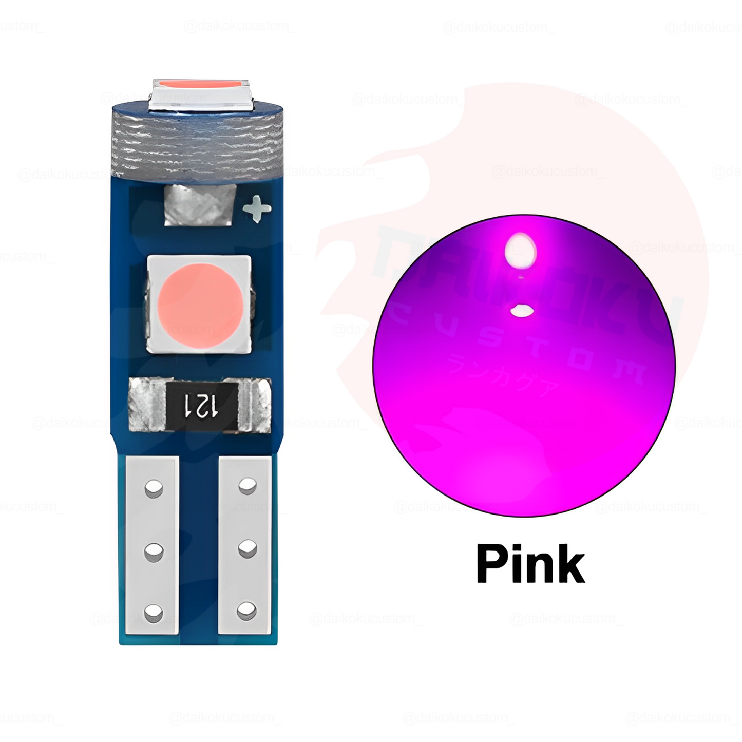 1 Ampolleta Led T5 Punta Redonda De 3 Led Colores