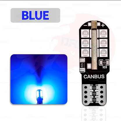 1 Ampolleta Led T10 Heli 24 Led Canbus Colores