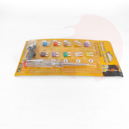 Tester Probador Corriente 6-12-24v + 10 Mini Fusibles