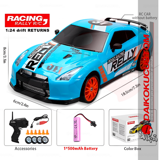 Auto Escala 1:24 Drift Rc Control Nissan GTR Calipso