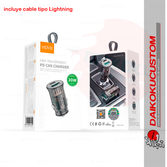 Cargador Celular Vidvie CC534 30w Lightning 11259