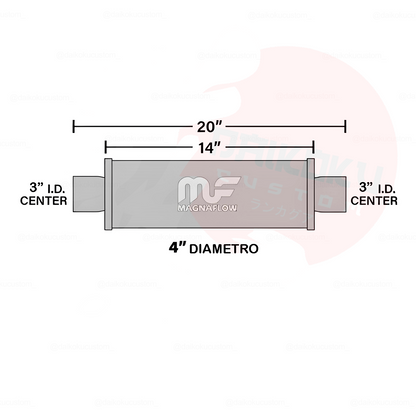 Pre Silenciador Escape MagnaFlow 3" a 3"