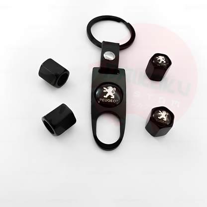 Kit Llavero Marcas + 4 Tapa Valvulas Aire Marcas (H52-27)